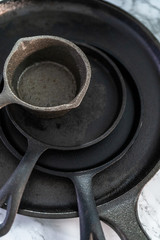 Cast iron frying pan