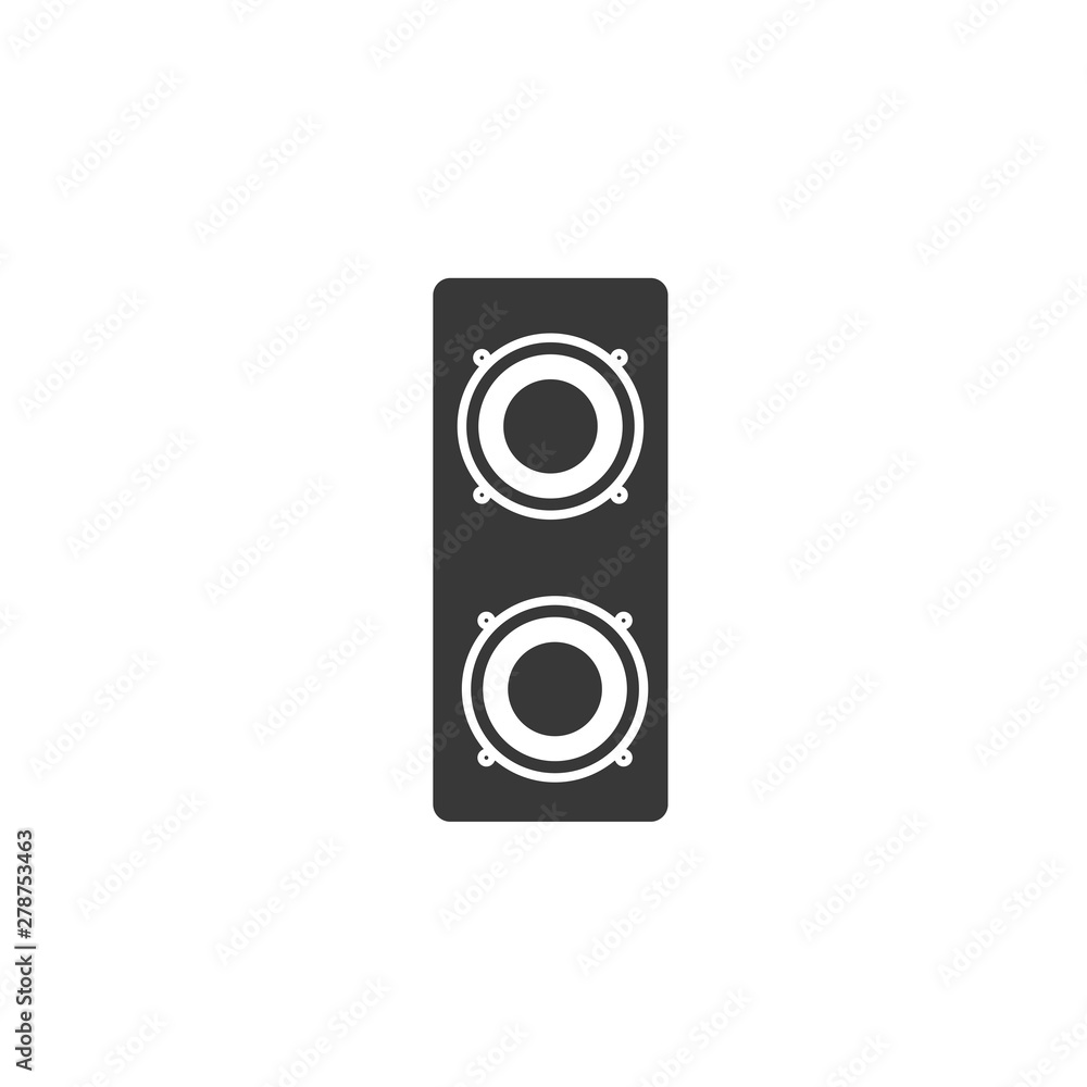 Poster Speaker icon template color editable. Sound symbol vector sign isolated on white background. Simple logo vector illustration for graphic and web design.