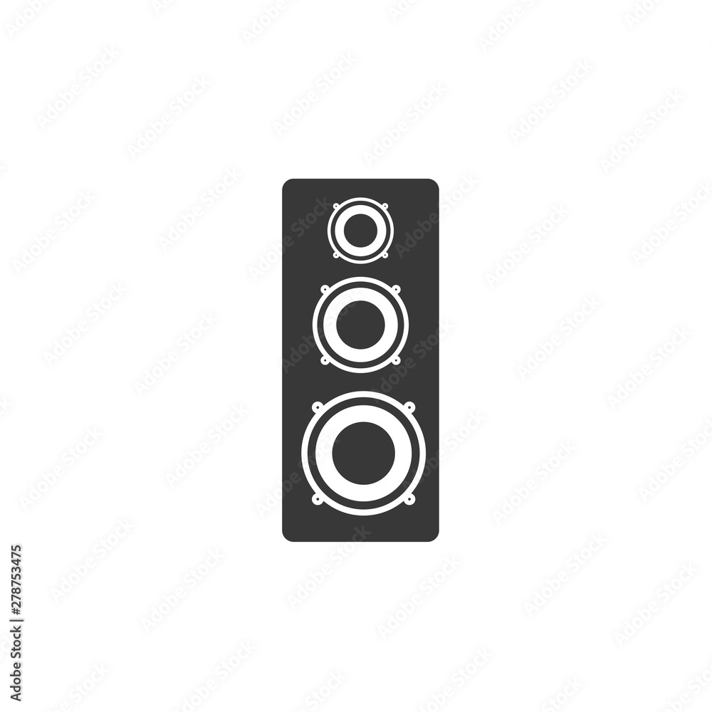 Poster Speaker icon template color editable. Sound symbol vector sign isolated on white background. Simple logo vector illustration for graphic and web design.