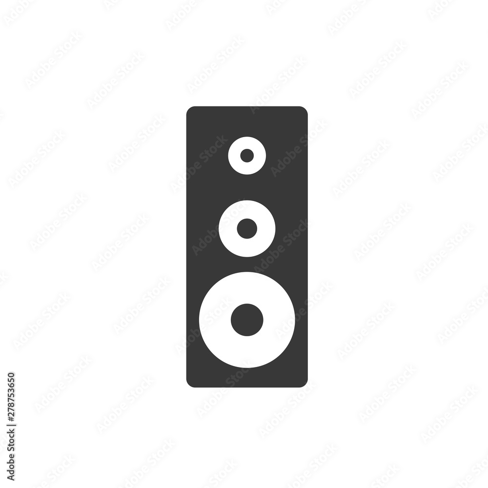 Poster Speaker icon template color editable. Sound symbol vector sign isolated on white background. Simple logo vector illustration for graphic and web design.