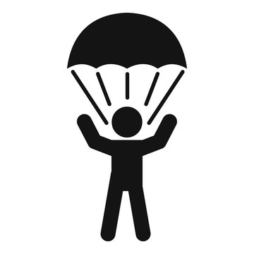 recommend clip art: Parachute man icon. Simple illustration of parachute man vector icon for web design isolated on white background