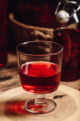 Glass of currant nalewka