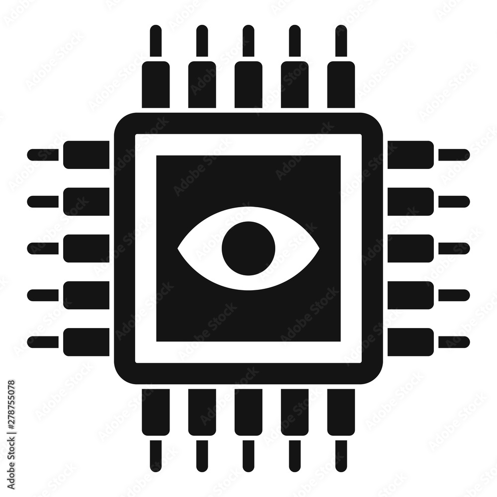 Poster ai processor icon. simple illustration of ai processor vector icon for web design isolated on white 