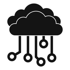Cloud ai icon. Simple illustration of cloud ai vector icon for web design isolated on white background