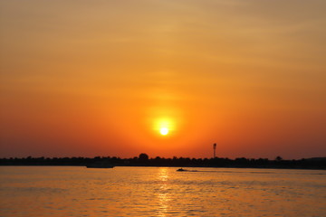 SUNSET VIEW FROM SEA SHORE - BEACH BANK