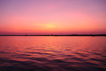 SUNSET VIEW FROM SEA SHORE - BEACH BANK