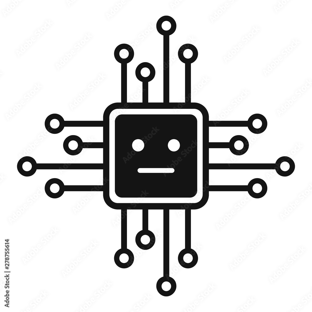 Poster smartphone processor icon. simple illustration of smartphone processor vector icon for web design is