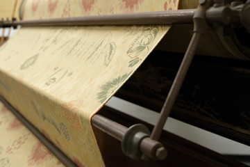 Measure machine. Used to measure, control and warp fabrics before sell them.