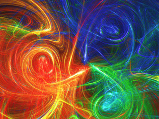 rainbow abstract fractal background 3d rendering illustration