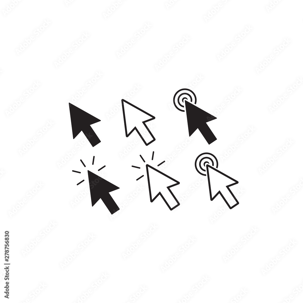 Poster pointer arrow icon vector illustration