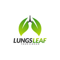Lungs Health Care Logo Design Concept Vector. Eco Lungs icon logo template. Nature Lungs Logo Vector. Lungs Leaf Logo Template