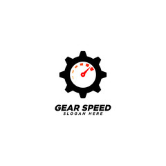 Gear Speed Logo Design Template