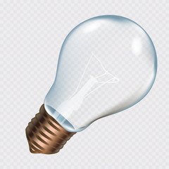 Realistic lamp light icon. Vector illustration.