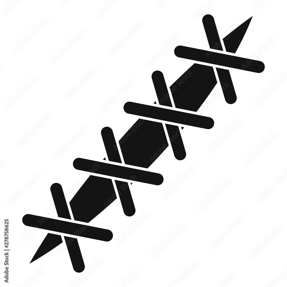 Poster cross suture icon. simple illustration of cross suture vector icon for web design isolated on white 