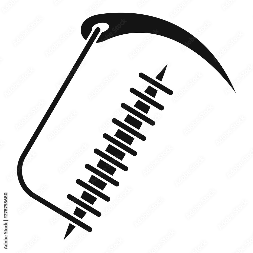 Poster closed suture icon. simple illustration of closed suture vector icon for web design isolated on whit