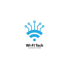 Wifi Technology Logo Design Template