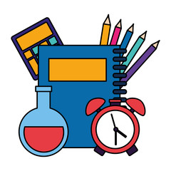 back to school flat design