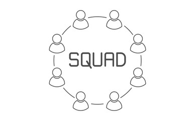 Squad gang team group icon