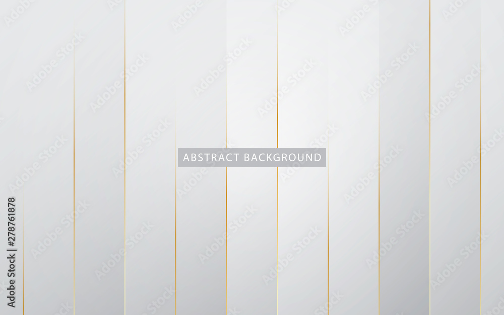 Poster abstract light silver background vector. modern white background with golden list effect.