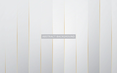 Abstract light silver background vector. Modern white background with golden list effect.