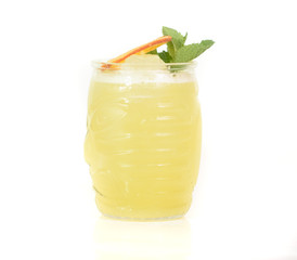 Tasty Jungle Juice cocktail on a white background