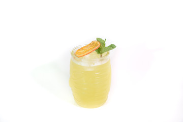 Tasty Jungle Juice cocktail on a white background