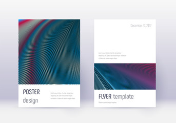 Minimalistic cover design template set. Red abstra