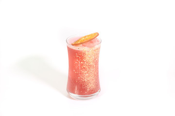 Delicious and beautiful cocktail on a white background