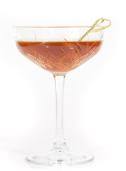 Tasty Bamboo cocktail on a white background