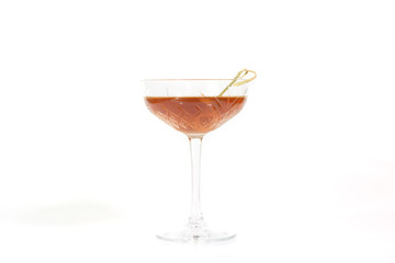 Tasty Bamboo cocktail on a white background