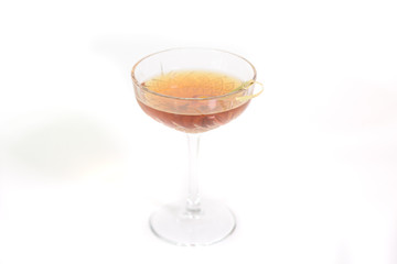 Tasty Bamboo cocktail on a white background