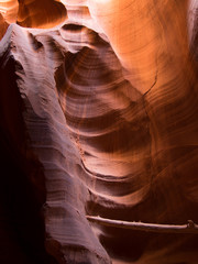 Antelope canyon rocks and light beams