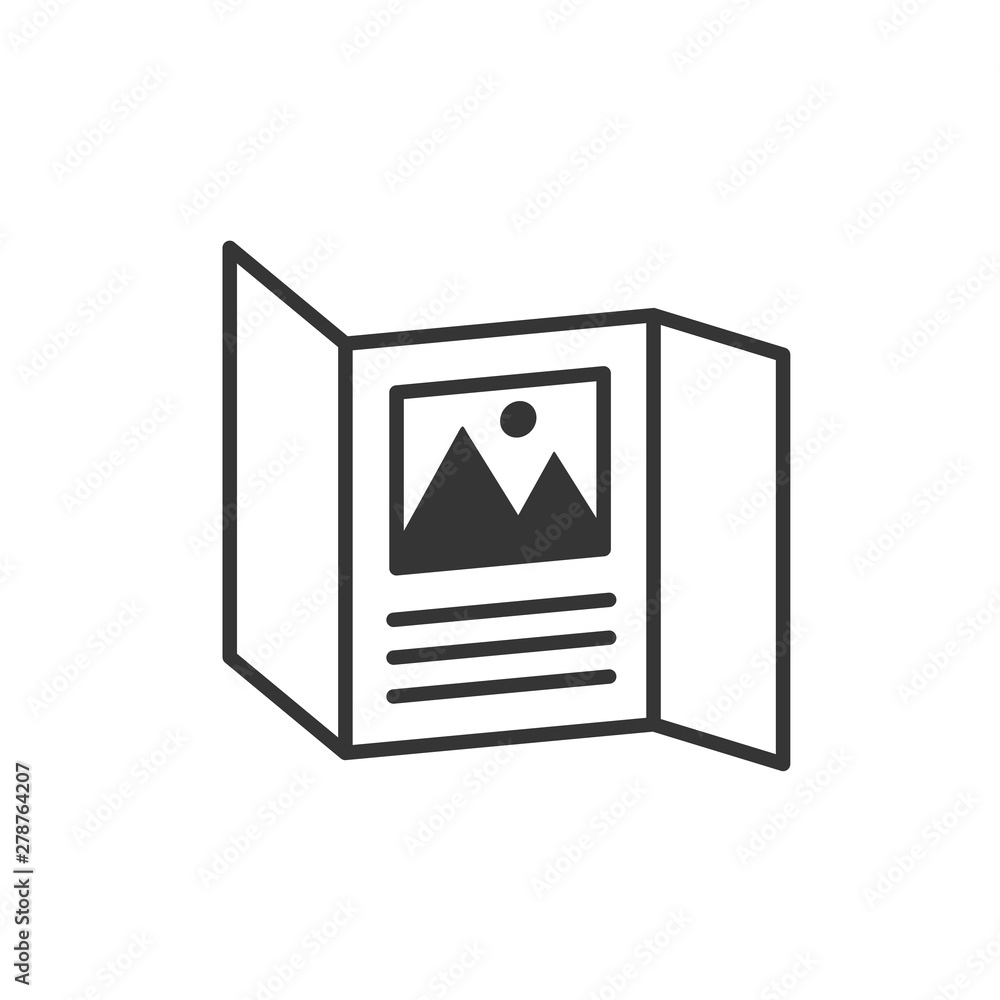 Fototapete Flyer icon template color editable. Brochure symbol vector sign isolated on white background. Simple logo vector illustration for graphic and web design.