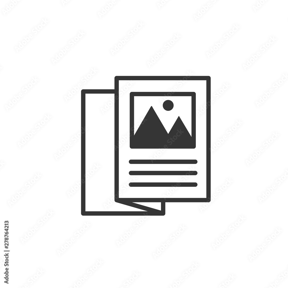 Poster flyer icon template color editable. brochure symbol vector sign isolated on white background. simple