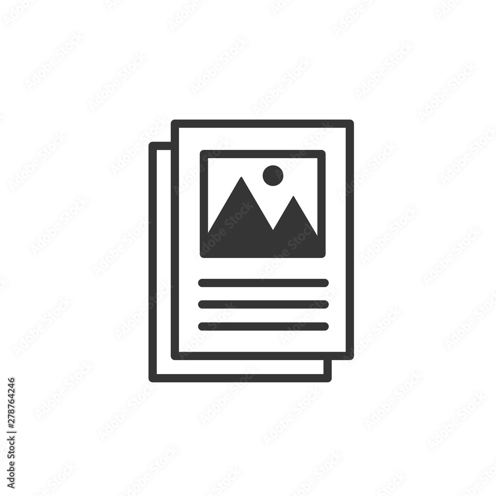 Aufkleber flyer icon template color editable. brochure symbol vector sign isolated on white background. simple