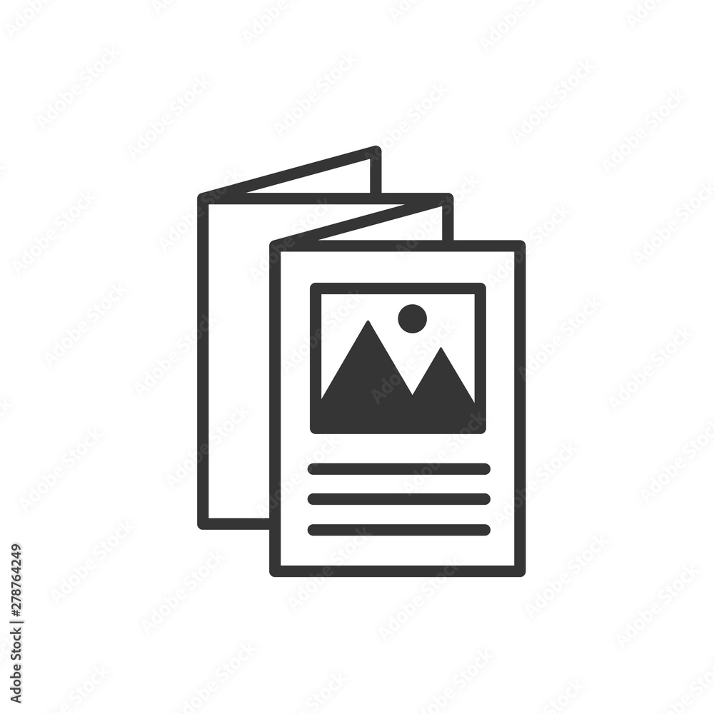 Poster flyer icon template color editable. brochure symbol vector sign isolated on white background. simple