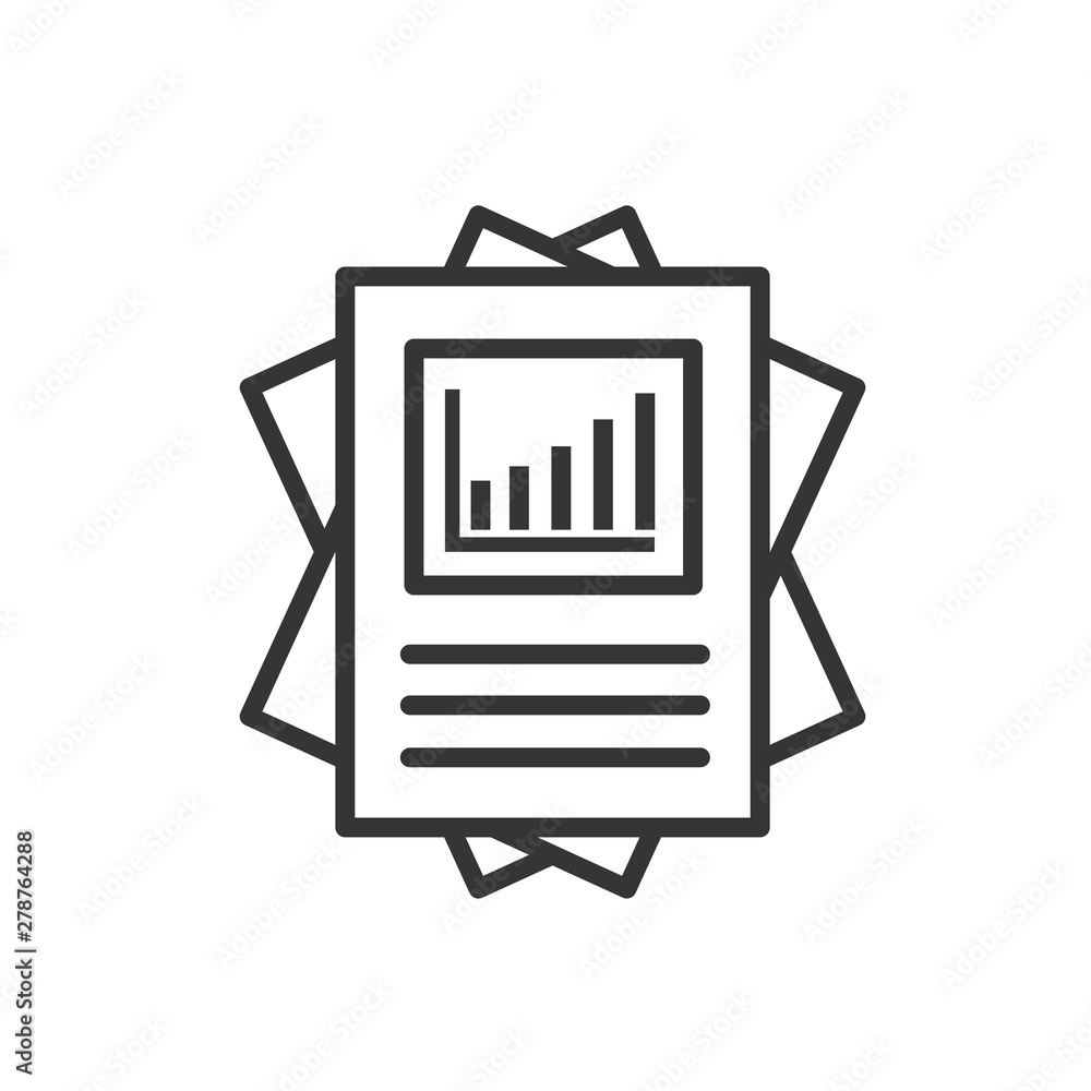 Poster flyer icon template color editable. brochure symbol vector sign isolated on white background. simple
