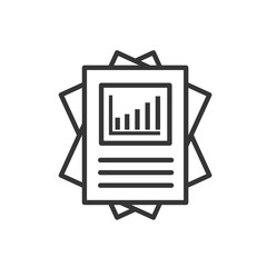 Flyer icon template color editable. Brochure symbol vector sign isolated on white background. Simple logo vector illustration for graphic and web design.