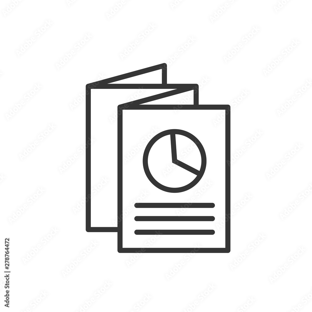 Aufkleber Flyer icon template color editable. Brochure symbol vector sign isolated on white background. Simple logo vector illustration for graphic and web design.