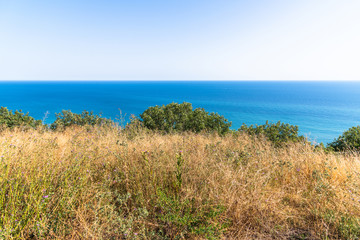 Fototapeta na wymiar Landscape of the Black Sea coast in a Crimea.
