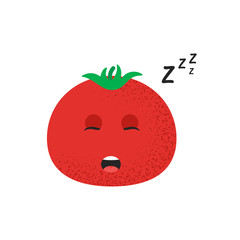 Isolated cute smile tomato character