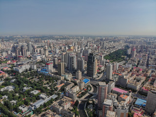 Fototapeta premium City panorama from air