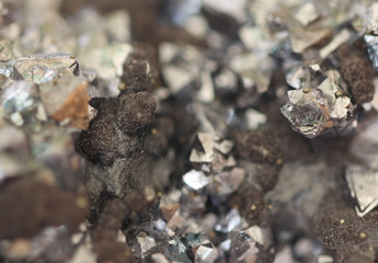 Natural raw mineral,in its structure has many small flat surfaces