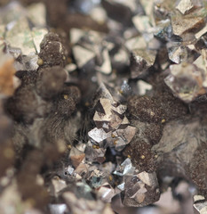 Natural raw mineral,in its structure has many small flat surfaces