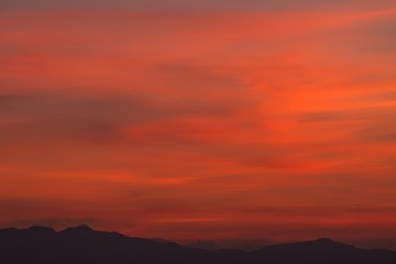 sunrise in the mountains