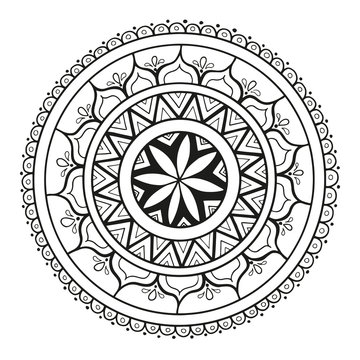 A hand painted mandala 014 - Vector illustration