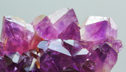 Fototapeta premium Stone, purple rough amethyst crystals