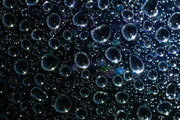 drops rain on glass