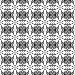 Poster Im Rahmen Black and white geometric seamless pattern. Hand d © Begin Again
