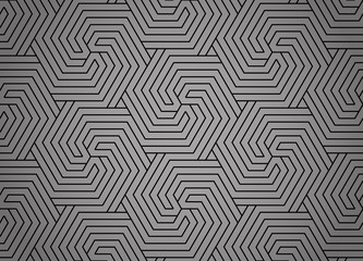 Abstract geometric pattern with stripes, lines. Seamless vector background. Black and grey ornament. Simple lattice graphic design